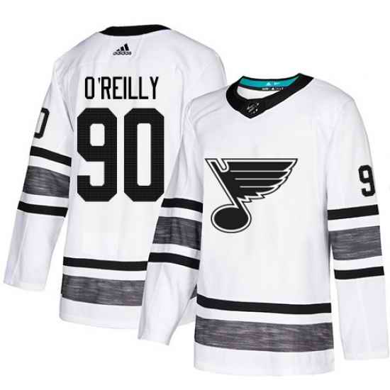 Blues #90 Ryan O 27Reilly White Authentic 2019 All Star Stitched Hockey Jersey